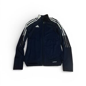 Adidas Navy Blue Jacket with White Stripes